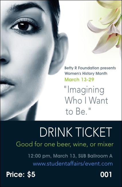 Women Expo 2 Drink Ticket Product Front