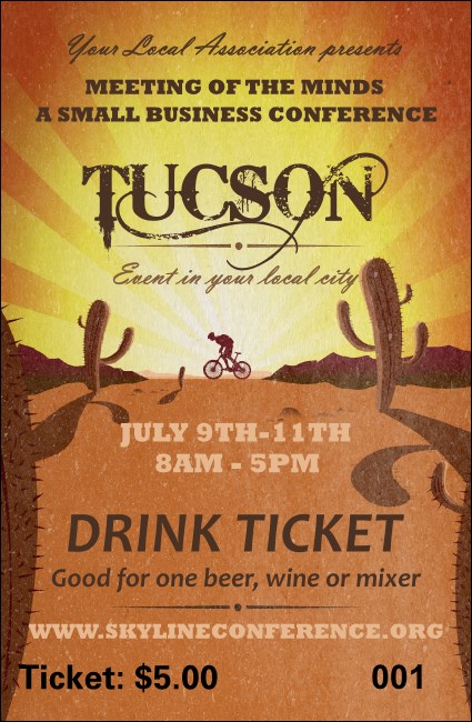 Tucson Drink Ticket Product Front