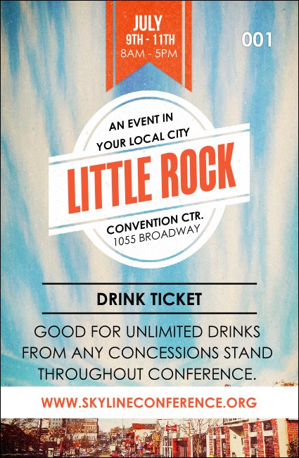 Little Rock Drink Ticket Product Front