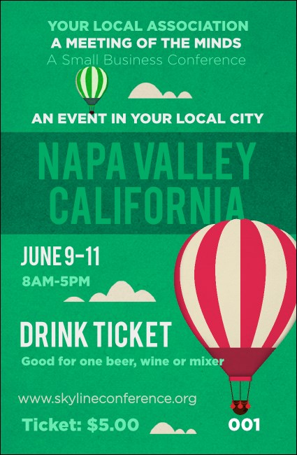 Napa Valley Drink Ticket Product Front
