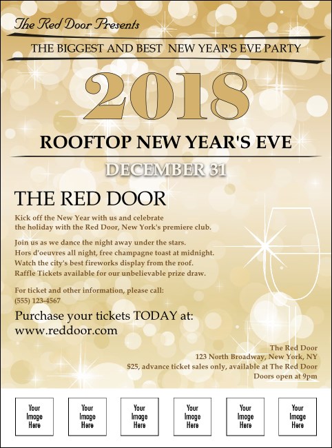 Gold Glitter Image Flyer Product Front