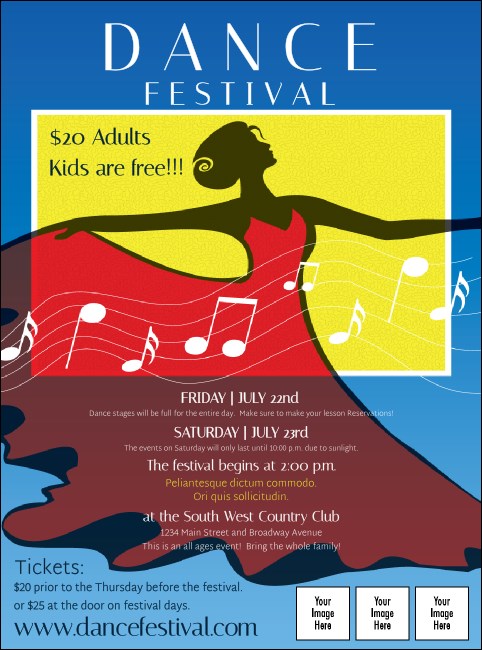 Dance Festival Flyer Product Front
