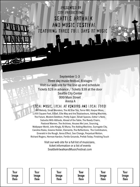 Seattle Flyer (black and white)