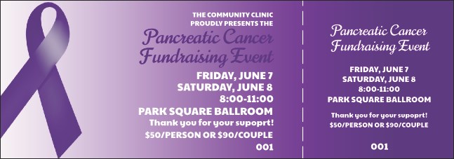 Purple Ribbon General Admission Product Front