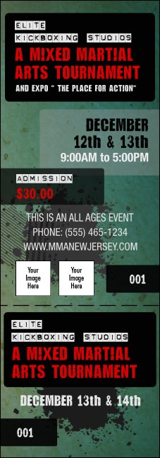 Contemporary Mixed Martial Arts General Admission Ticket Product Front