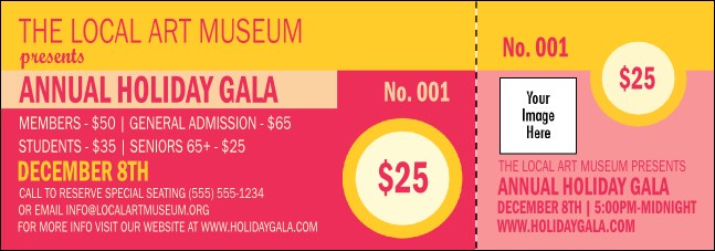 Circle Gala Event Ticket Product Front