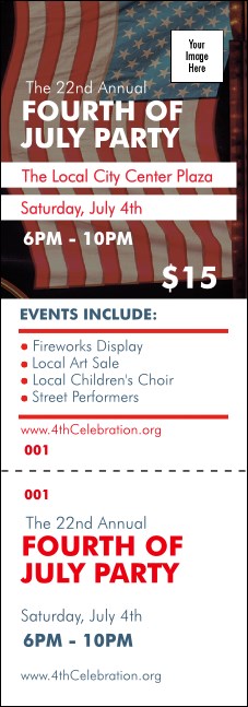 Fourth of July Event Ticket