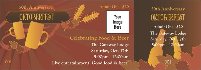 Oktoberfest Red General Admission Ticket Product Front