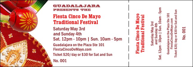 Fiesta Ticket Product Front