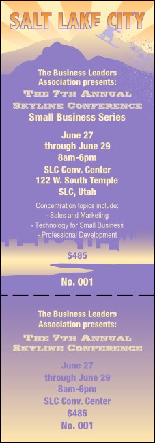 Salt Lake Event Ticket