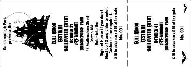 Halloween General Admission Ticket 002 Product Front