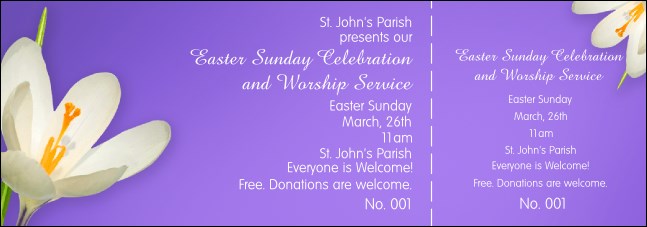 Easter Lily Event Ticket Product Front