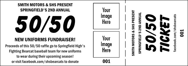 Big Logos 50/50 Raffle Ticket Product Front