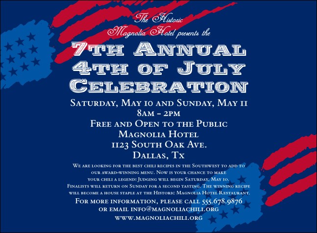 American Flag Invitation 001 Product Front