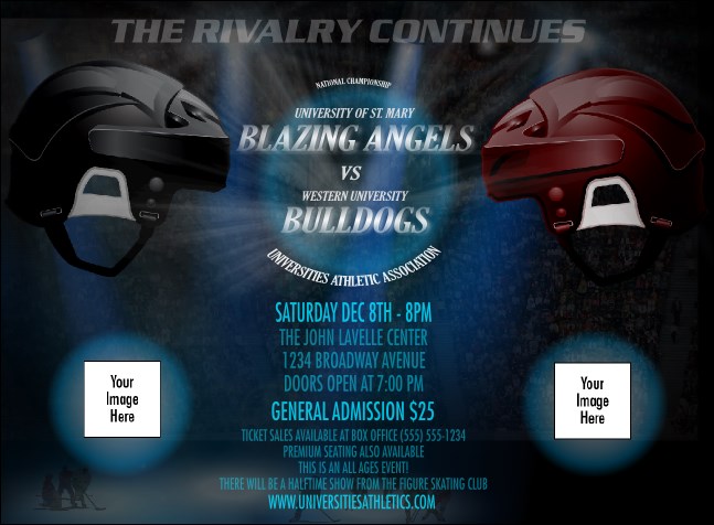 Hockey Faceoff Invitation Product Front