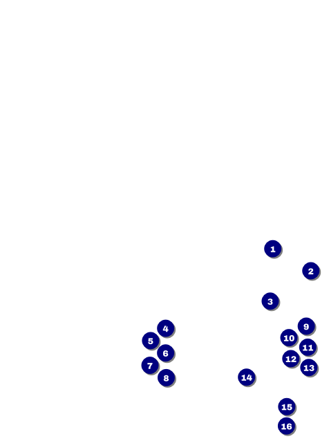 Modern Dance Black Invitation Front Field Markers