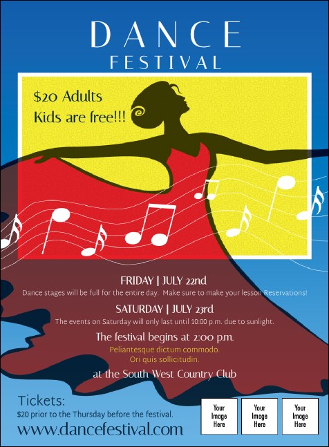 Dance Festival Invitation Product Front