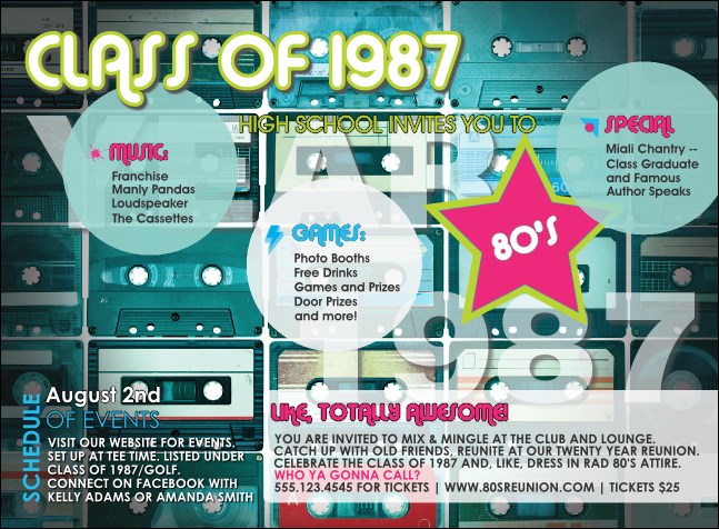 Totally 80s Invitation Product Front