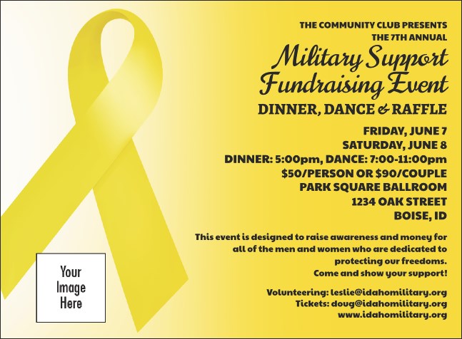 Yellow Ribbon Invitation Product Front
