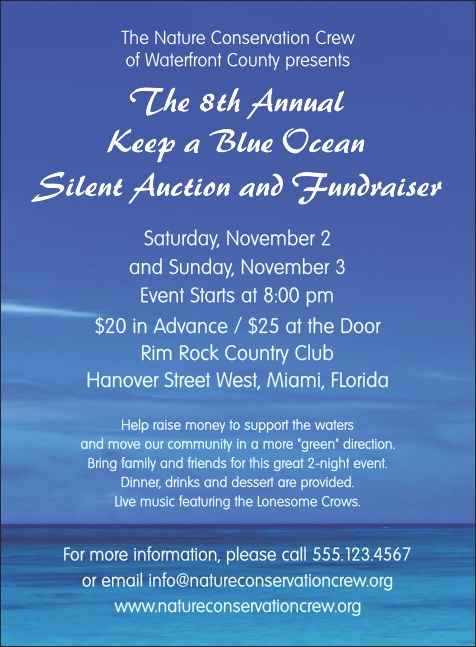 Nature Series - Blue Ocean Invitation Product Front