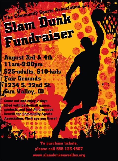 Basketball Dunk Invitation