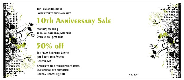 Fashion Show Coupon 2 Product Front
