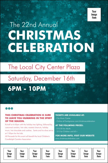 Holiday Snowflake Logo Poster Product Front