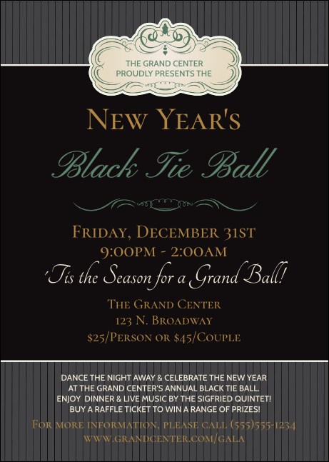 Classic Black Pinstripe Postcard Product Front