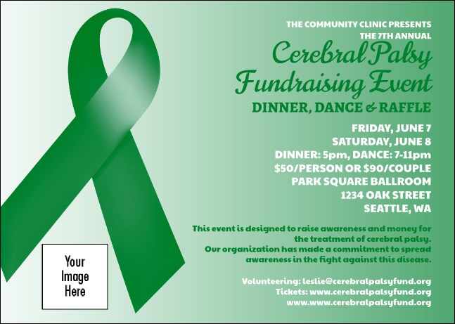 Green Ribbon Postcard Product Front