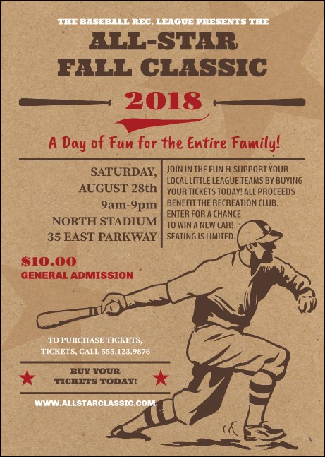 All-Star Retro Baseball Postcard Product Front