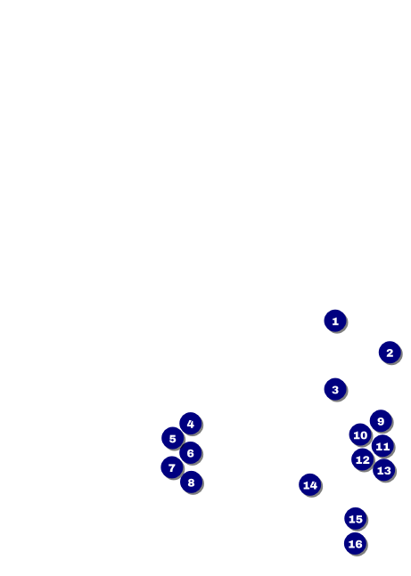 Modern Dance Black Postcard Front Field Markers