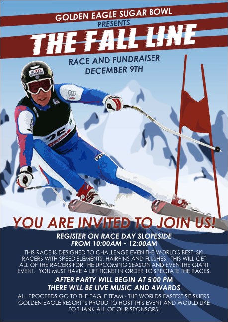 Ski Race Postcard