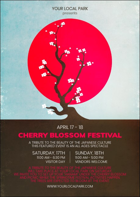 Cherry Blossom Circle Postcard Product Front