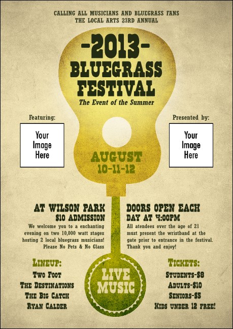 Guitar and Banjo Postcard Product Front