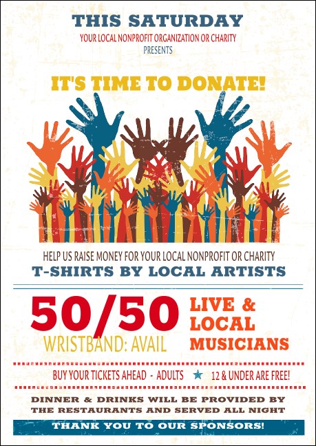 Fundraising Hands Postcard Product Front