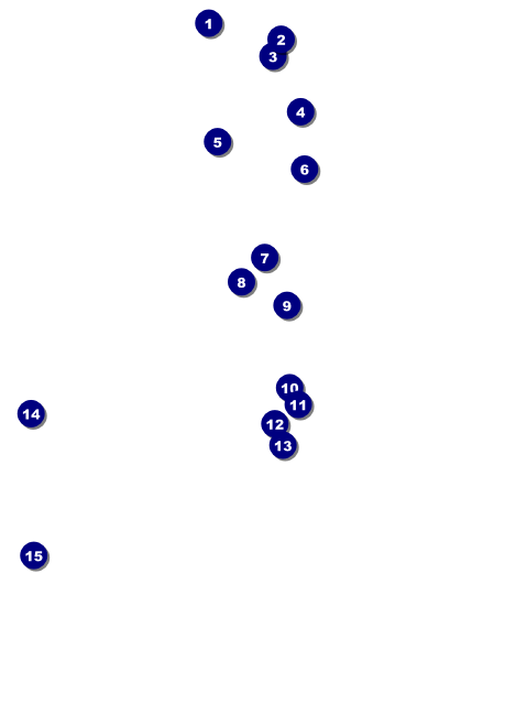 El Paso Postcard Front Field Markers