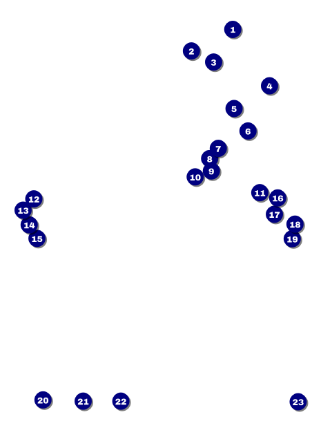 Paper Christmas Tree Red Postcard Front Field Markers