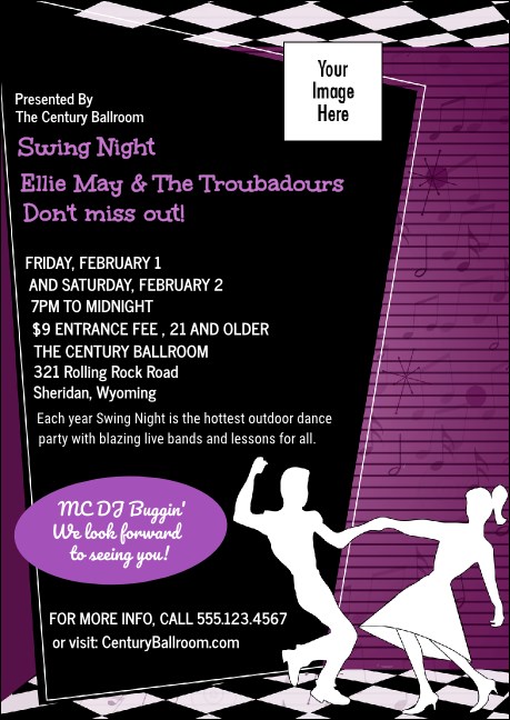 50s Swing Dance Postcard Product Front