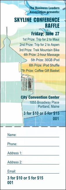 Maine Raffle Ticket