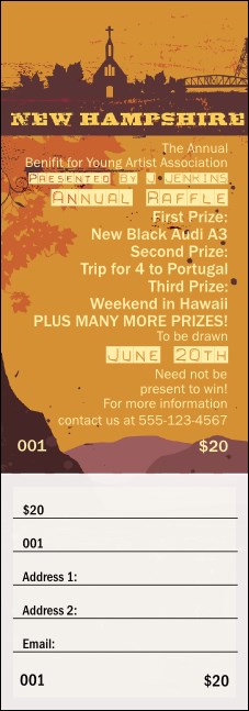 New Hampshire Raffle Ticket