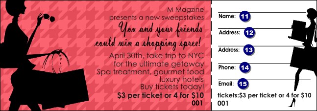 Shopping Spree Raffle Ticket