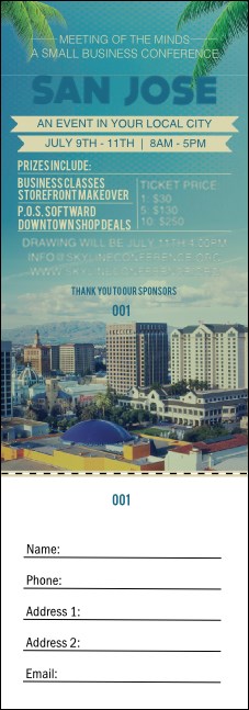 San Jose Raffle Ticket