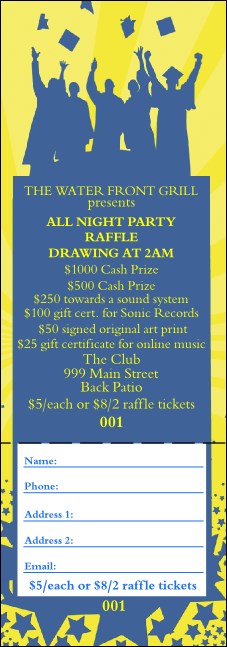 Bright Ideas Graduation Raffle Ticket Product Front