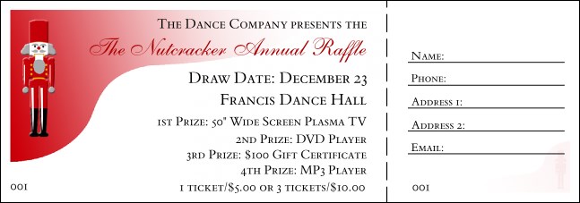 Nutcracker Raffle Ticket 001