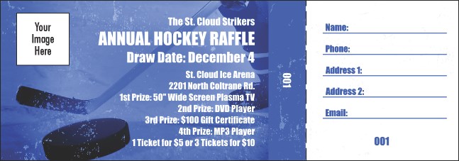 Hockey Raffle Ticket Product Front