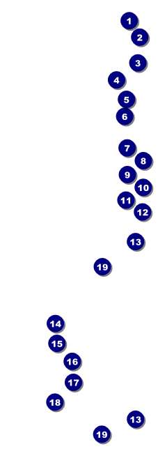 Sports Raffle Ticket 002 in Blue and Gold Front Field Markers