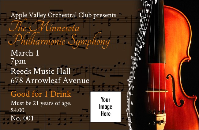 Symphony Drink ticket Product Front