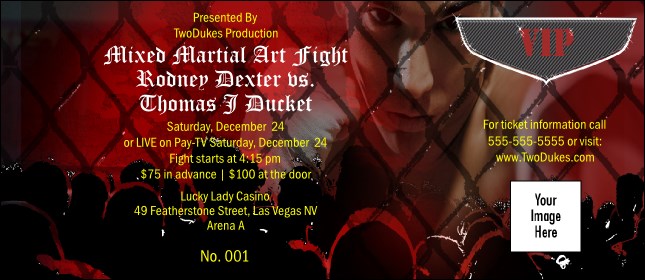 VIP Ticket Mixed Martial Arts Product Front