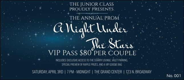 Star Theme VIP Pass Product Front