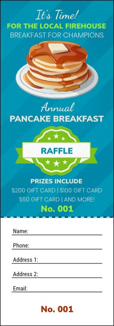 Pancake Stack Raffle Ticket Product Front